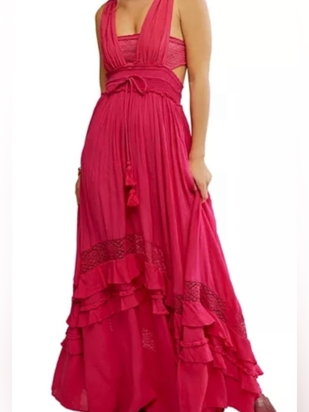 NWT Free People Santa Maria Maxi Dress Coral Size XS
